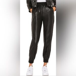 superdown rinah faux leather jogger pant revolve black